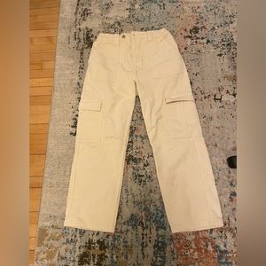 Pacsun beige straight leg cargo pants